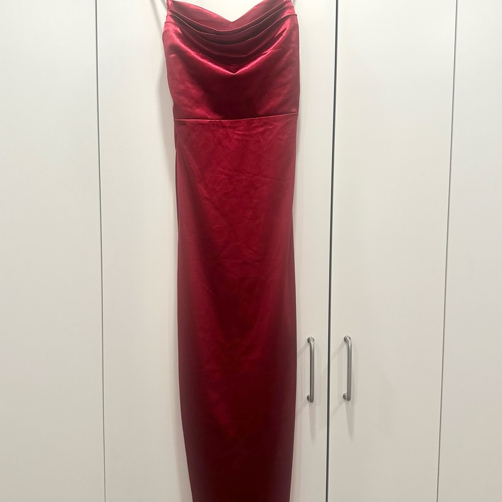 Satin Evening Maxi Dress